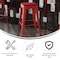 Flash Furniture 30" Red Metal Stool-Red Poly Seat CH-31320-30-RED-PL2R-GG - alternate 9